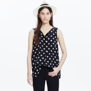 Madewell Silk Composition Tank Top in Strokedash